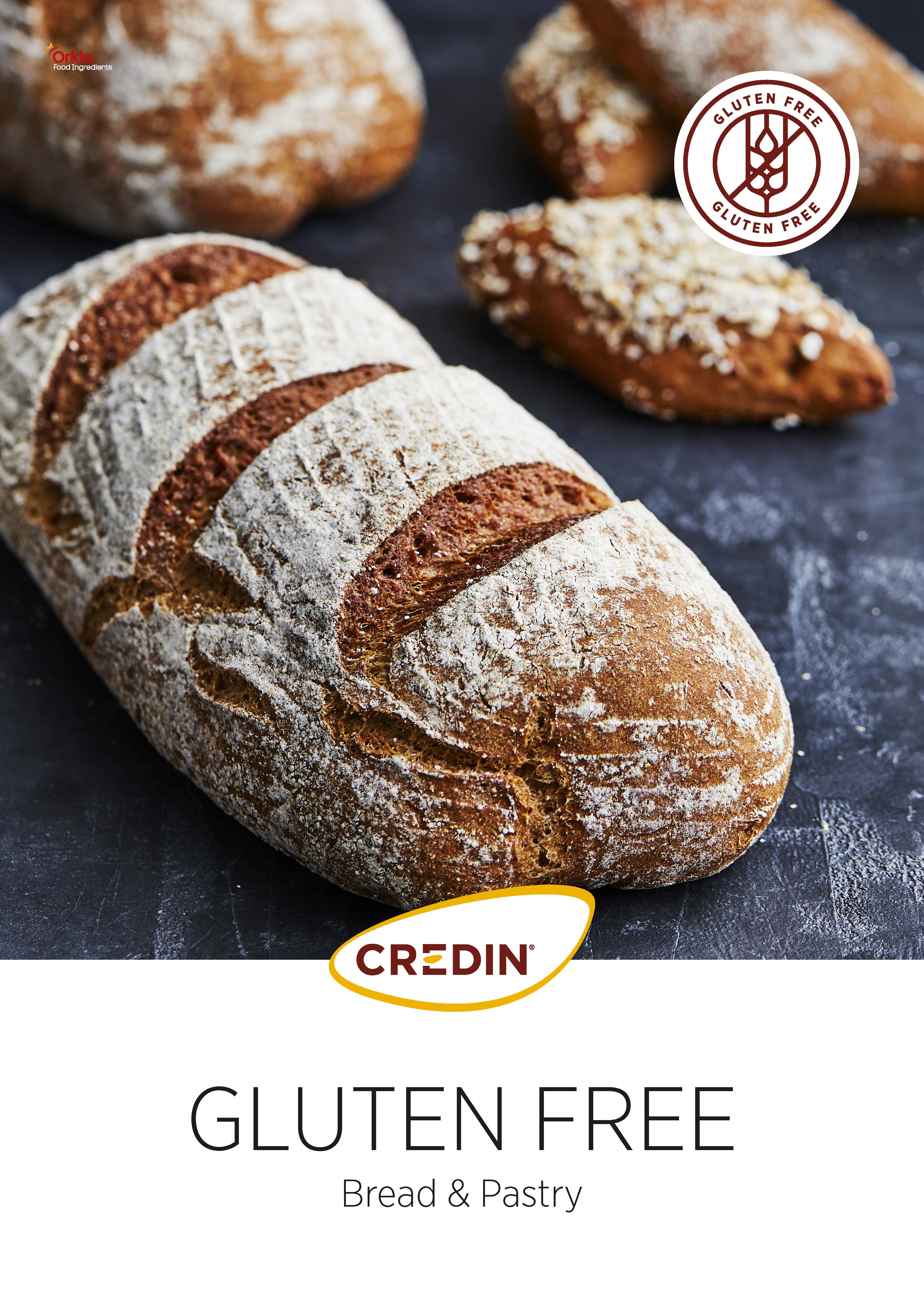 Gluten free products from Credin Bread and pastry brochure Credin