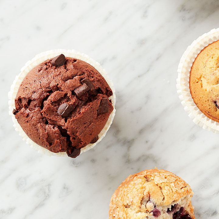 Glutenfri muffin med kakao og chokolade Credin