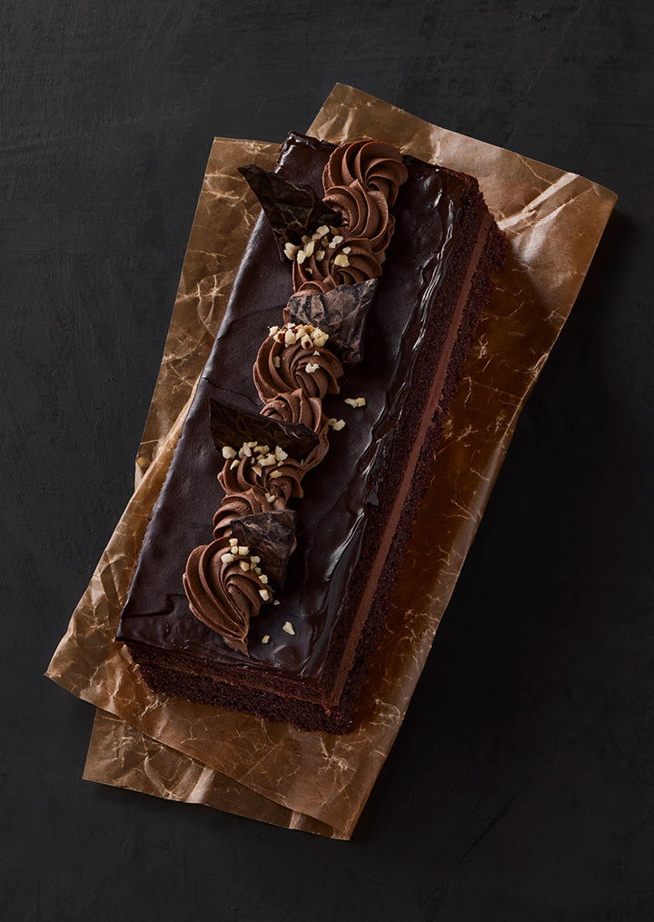 Mørk kage med chokoladeganache