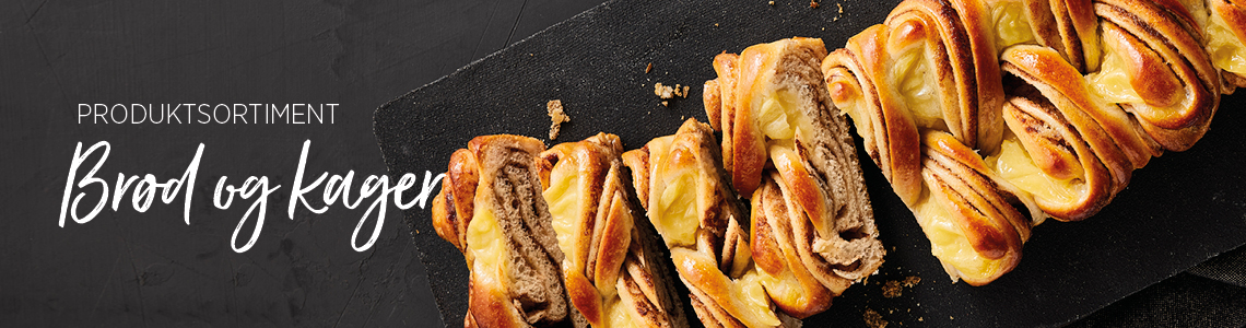 Produktsortiment - brød og kager - banner - Credin 