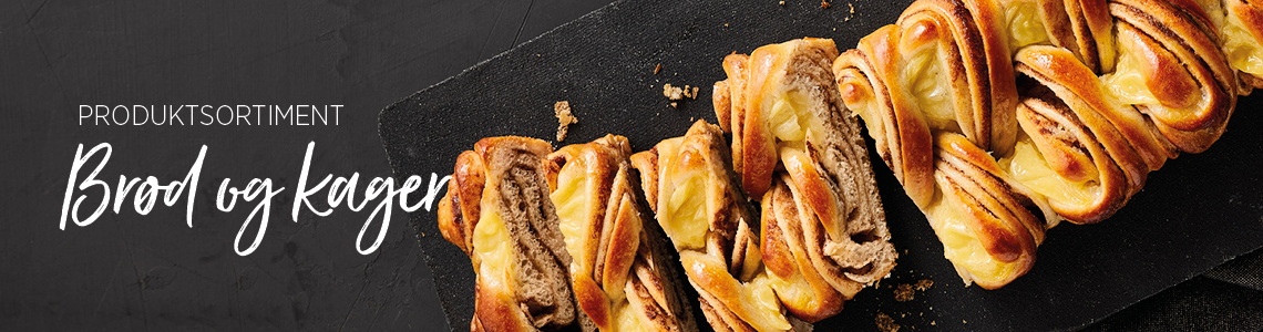Produktsortiment - brød og kager - banner - Credin