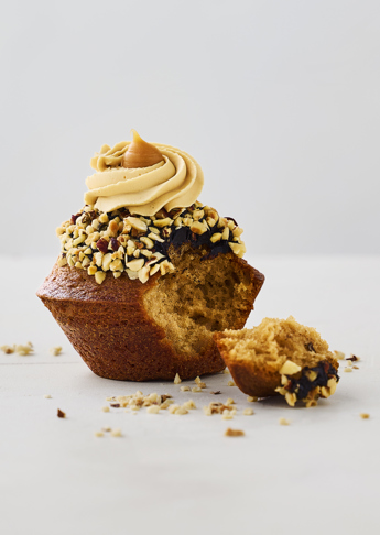 Karamelmuffin med saltkaramel og Sarah bernhard