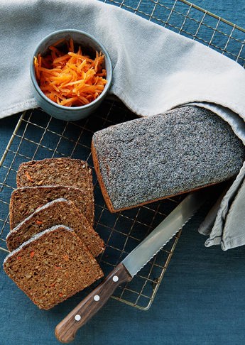 Gulerodsrugbrød med MultiBase rugbrød