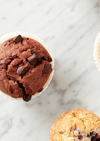 Glutenfri muffin med kakao og chokolade